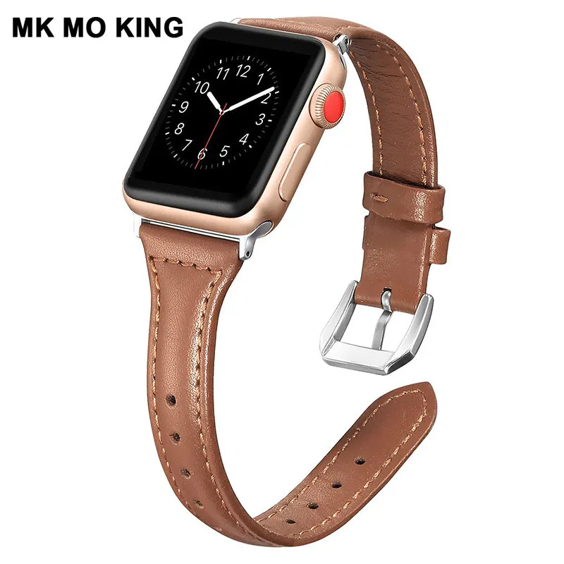 Модный кожаный ремешок с принтом для Apple Watch 1/2/3 серия 38 мм 40 42 44 iWatc