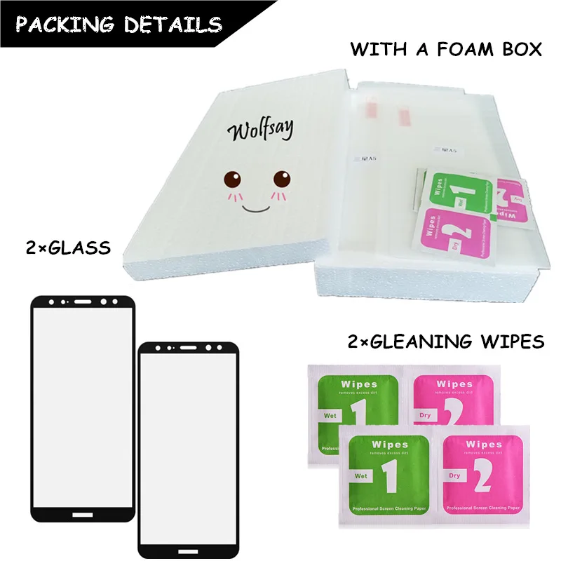 Protector de pantalla para Huawei Nova 3, cristal templado 3D de cobertura completa, pel&iacute;cula para Nova3, 2 unidades-5