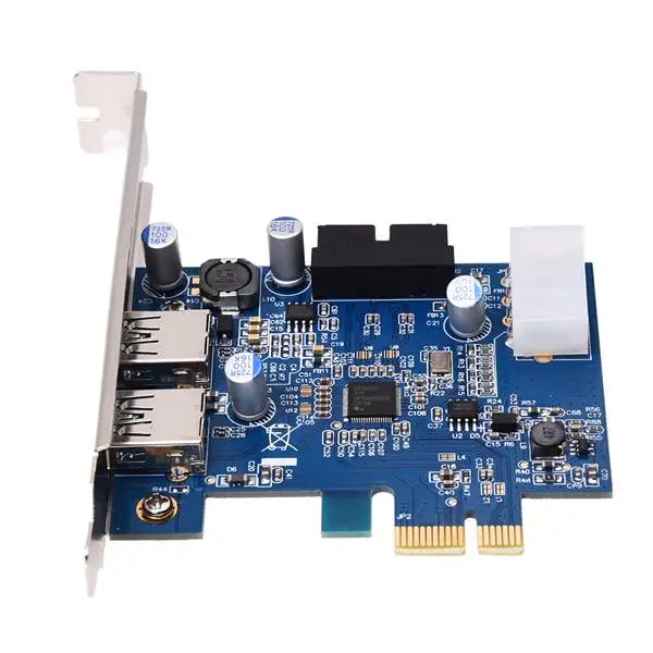 GTFS Горячая PCI Express PCI-E карта 2 порта концентратор адаптер+ USB 3,0 Передняя панель 5 Гбит/с Hi-speed