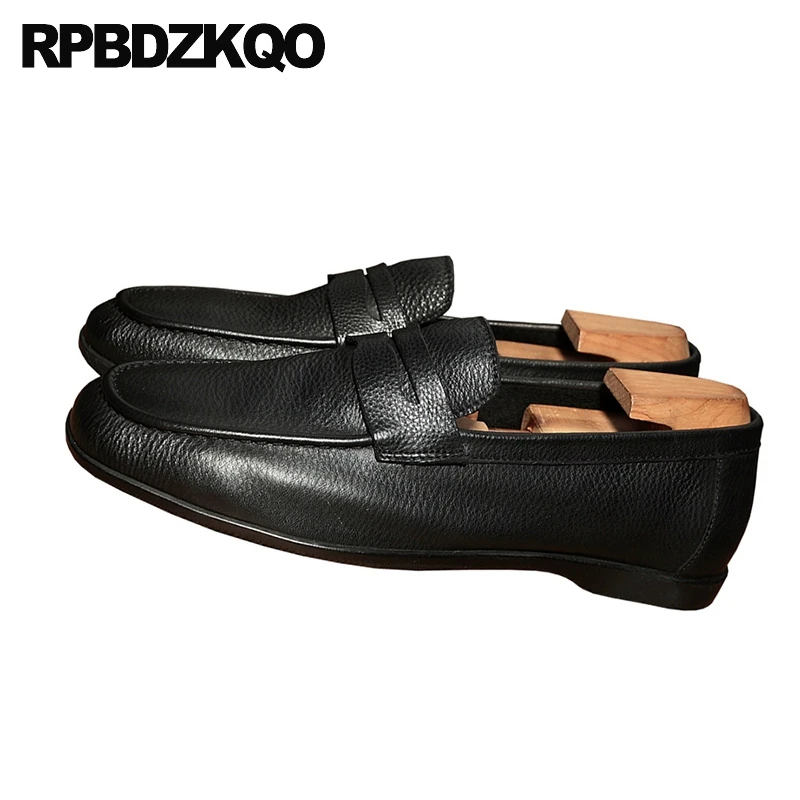 Italian Brand Slip On Dress Genuine Leather Elegant Office Wedding Black Designer Real Loafers Business Casual Men Shoes Italy | Обувь
