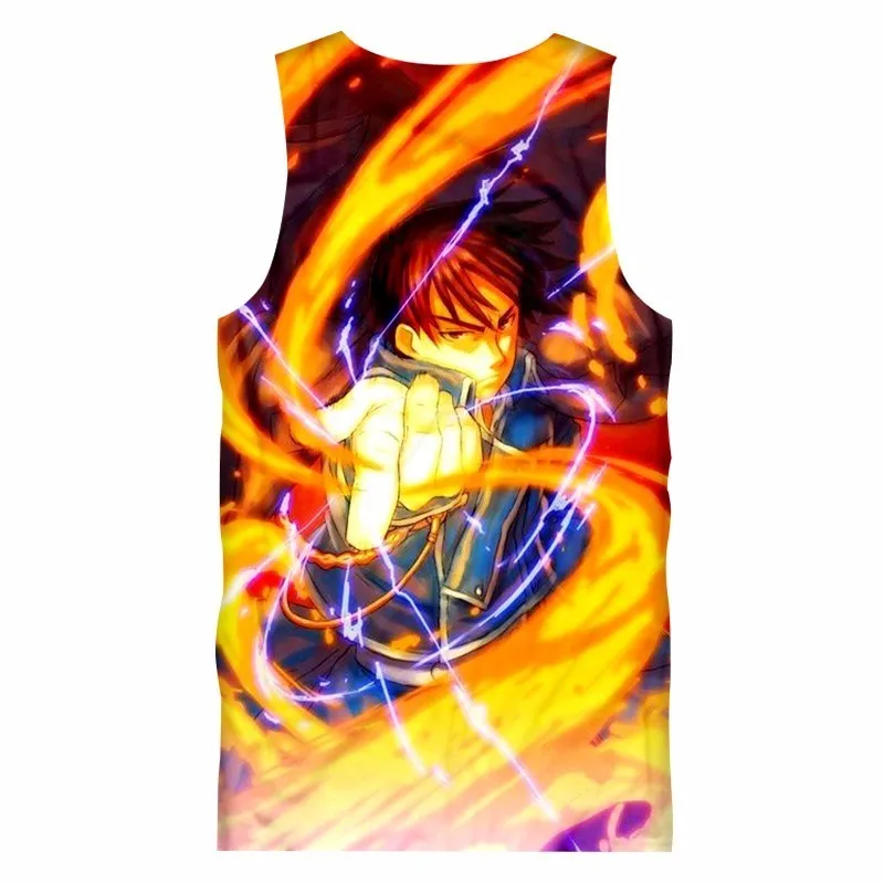 OGKB Мужская футболка без рукавов с круглым вырезом летняя мужская крутым принтом