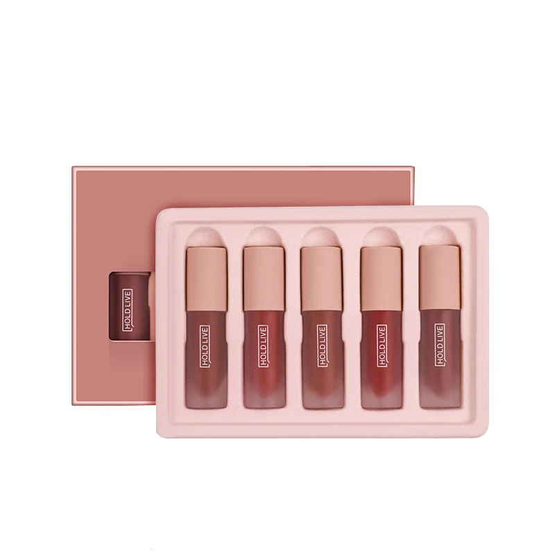 5PCS SET Новинка 5 шт. матовый блеск для губ Набор Водонепроницаемый увлажняющий блеск для губ бархатная жидкая помада корейский набор для макияжа - Цвет: 5PCS SET