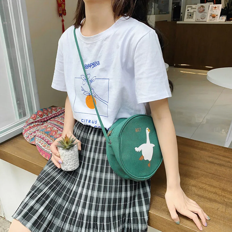 2019 круговой зеленый Гусь женская сумка сумки мессенджеры на застежках через