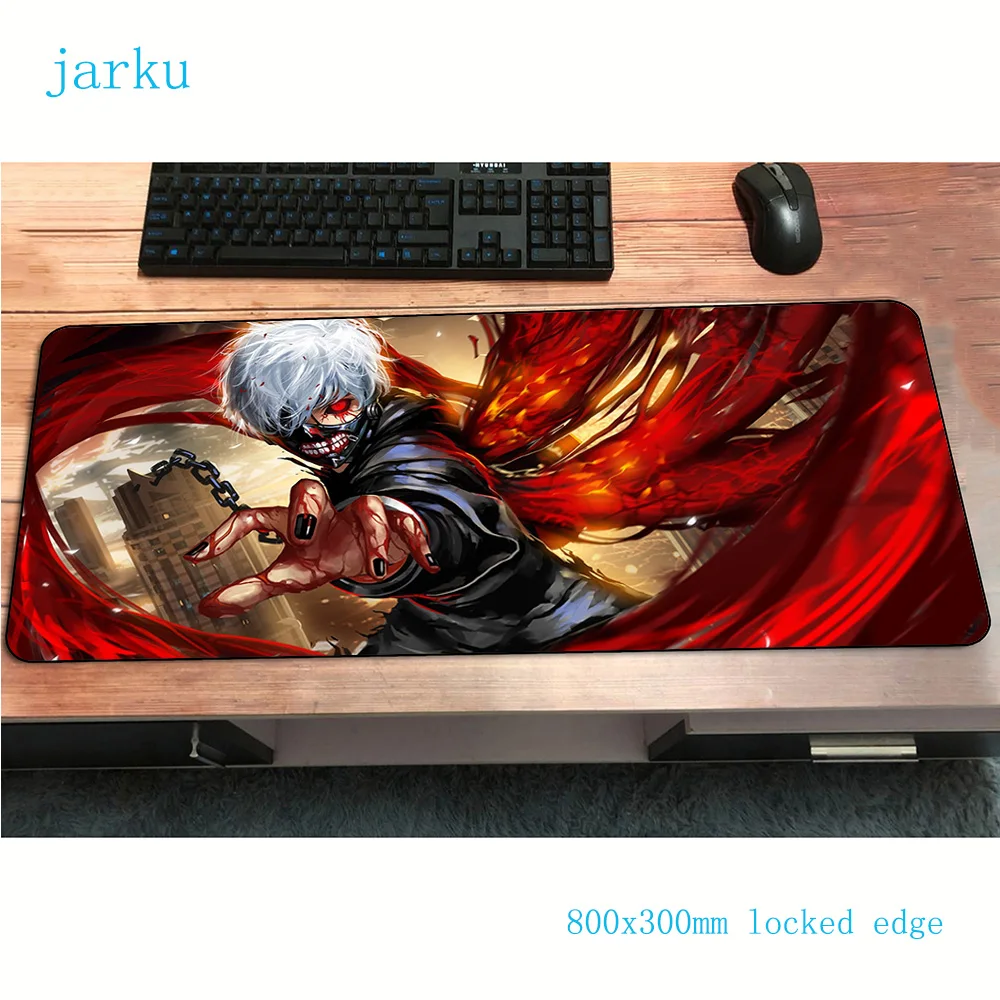 Коврик для мыши tokyo ghoul 800x300x3 мм игровой коврик с большой клавиатурой мальчика