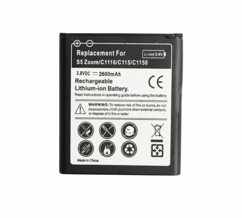 1x2600 мА/ч EB BC115BBC запасная батарея для Samsung Galaxy K зум S5 C1116 C115 C1158 мА/ч. Аккумулятор Bateria
