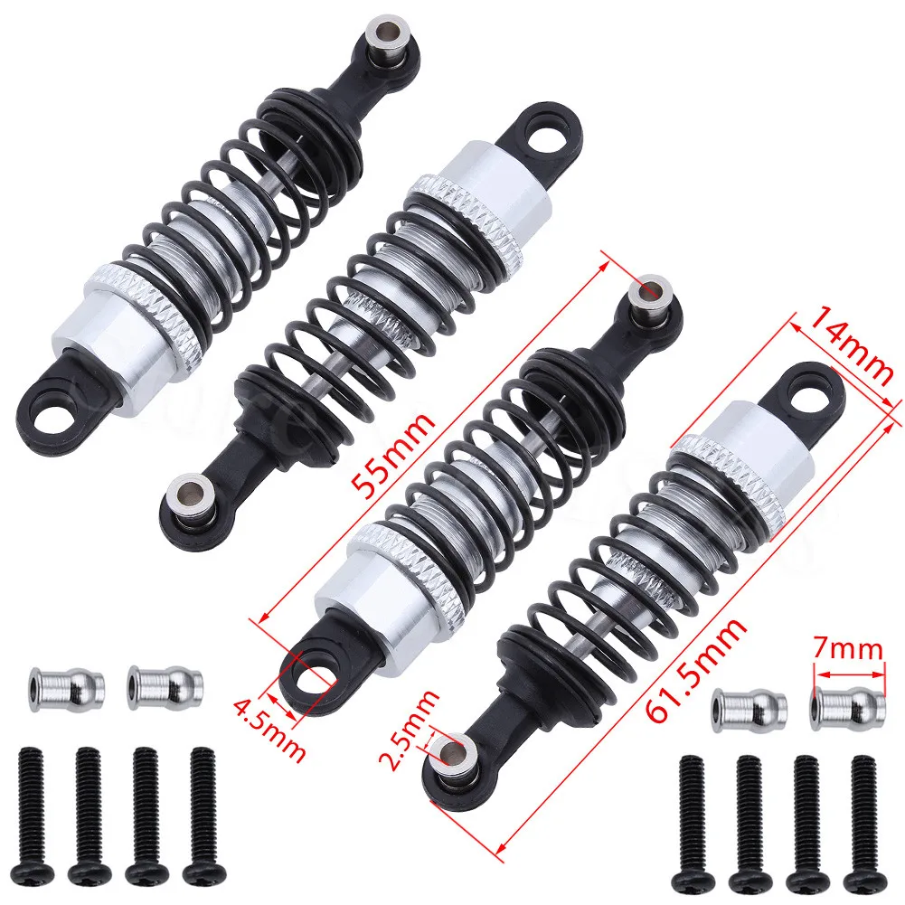 Sliver 4-Pack 1/18 WLtoys A959 обновленные части алюминиевый амортизатор для A949 A969 A979 K929 Замена A949-55 RC автомобиль - Цвет: Sliver