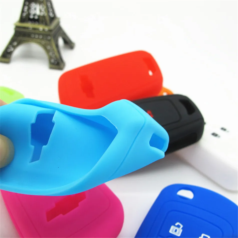 Автомобильный чехол для ключей силиконовый держатель Chevrolet Cruze Captiva 2014 Spark Onix Volt Aveo