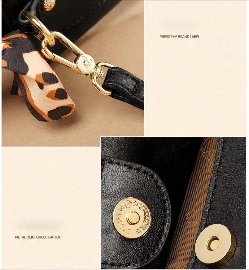 LAORENTOU high quality fashion luxury brand new leather handbags fashion wild portable bucket bag ladies shoulder Messenger