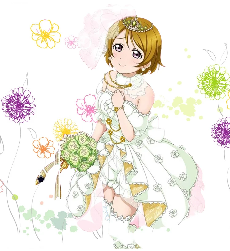 [В наличии] аниме LoveLive!Koizumi Hanayo свадебное платье Пробуждение серии Cospaly Костюм для
