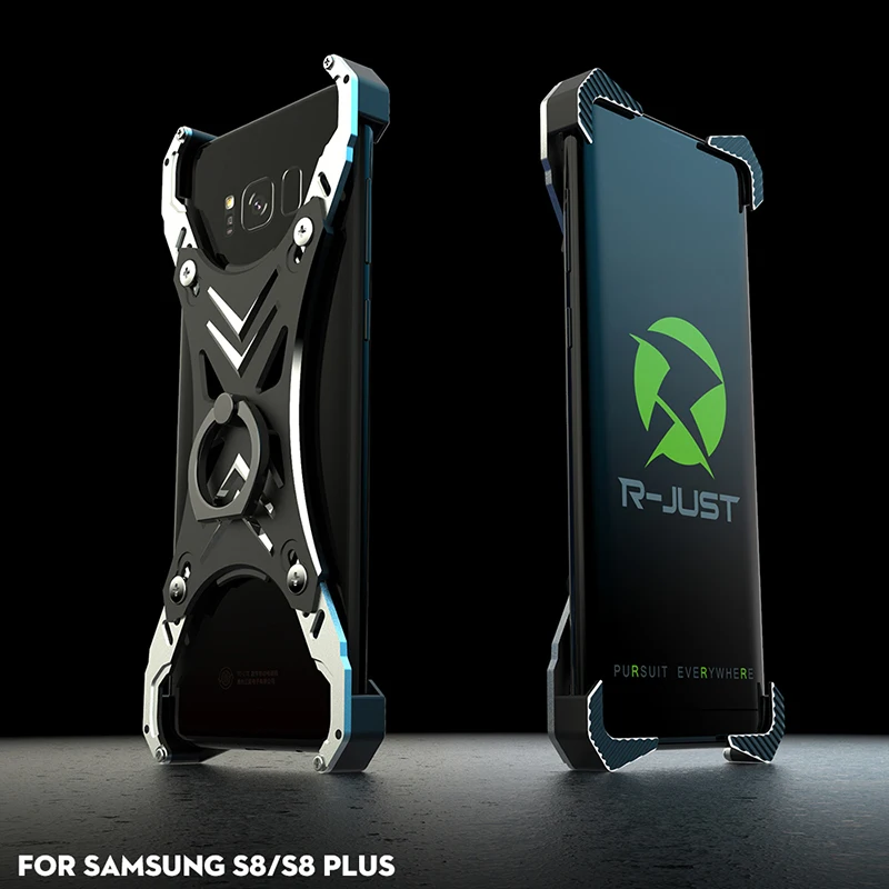 R-just X MAN сверхпрочный Защитный металлический чехол для samsung Galaxy S7 Edge S8 S8Plus Мужской