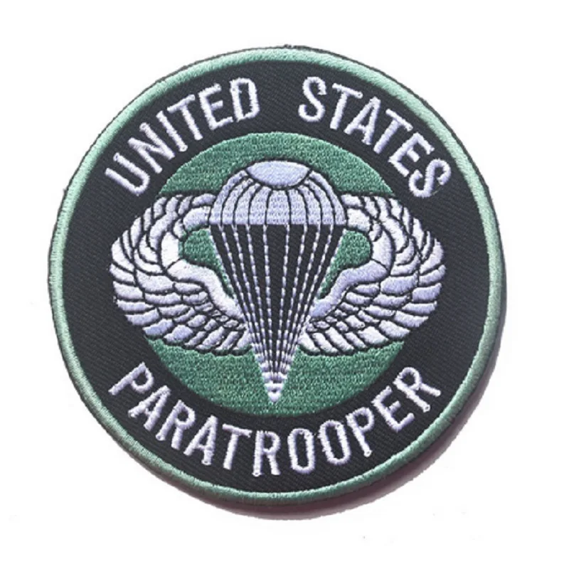 3D нашивки с вышивкой повязка на руку и крючок США парашюты | Дом сад