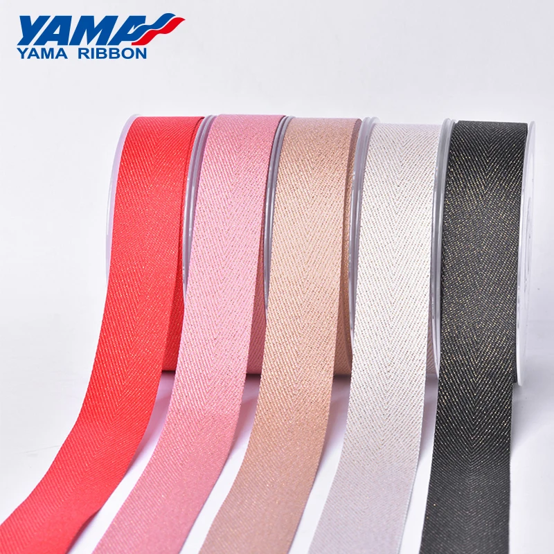 YAMA Gold Purl Twill Ribbon 9 мм 16 19 25 38 50 ярдов/рулон 3/8 &quot5/8&quot 3/4 &quot1&quot 1 5 &quotдюйма для