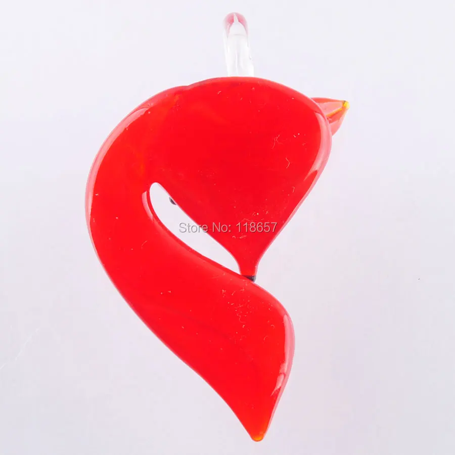 Стеклянная подвесная подвеска YOWOST Red Pretty Smart Fox с шармом в виде животного