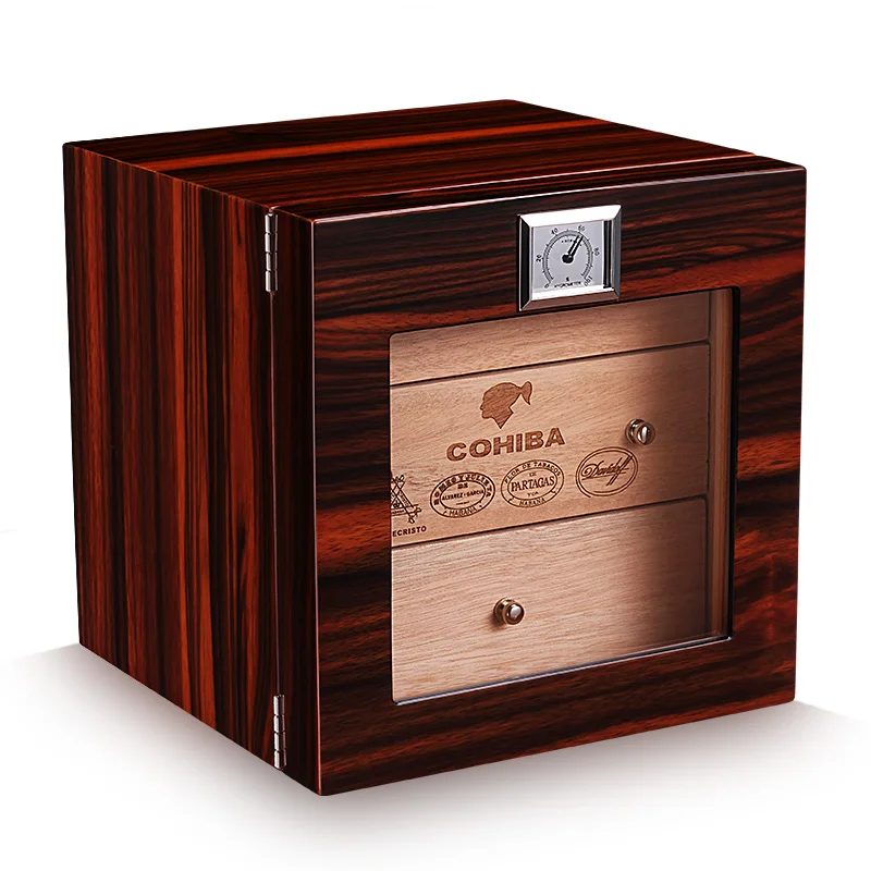 

New arrival Cohiba Cigar box(hold 50 pcs) Cedar wood Cigar humidor Cigar case Travel cigar holder Smoking Accessories