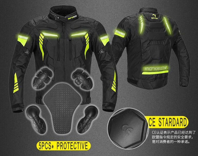 MOTOBOY новая мотоциклетная куртка с водонепроницаемой и теплой подкладкой и CE протекторы пальто для 4 сезона Одежда