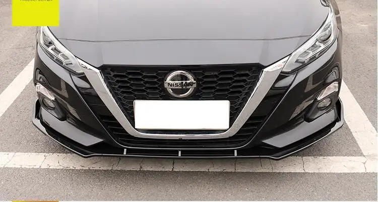 Для Nissan Altima Teana передний бампер Защита выхлопного отверстия кузов комплект спойлер бампер автомобиля Передняя Лопата столкновения Спорт черный