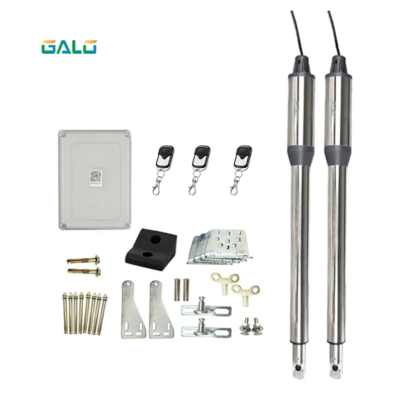 kit 3 GALO PKM-C01 двойной качели набор для открывания ворот, беспроводная клавиатура, GSM, пульт дистанционного управления Кол-во, вспышка света и фотоэлемент опционально - Цвет: kit 3
