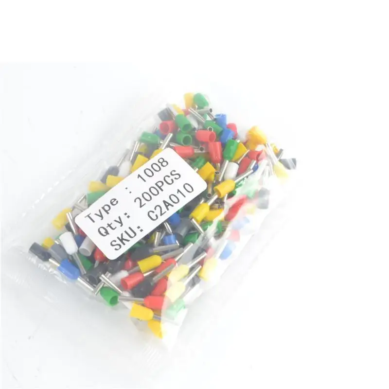 Tube preinsulated terminals cold-pressed E type tube E1008 pin 1 square | Обустройство дома