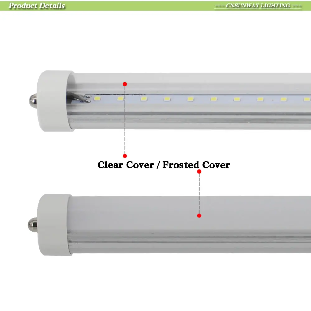 8ft светодиодный трубки огни t8 fa8 одного пальца 8 футов светодиодный light tube 45 w 4800lm 2370 мм 2,4 м светодиодный люминесцентные лампы AC85-265V 25 шт