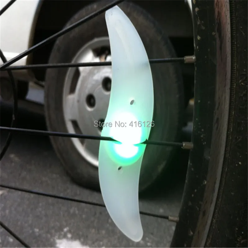 Самый дешевый 6 шт./лот силиконовые светодиодные фары на спицы велосипеда