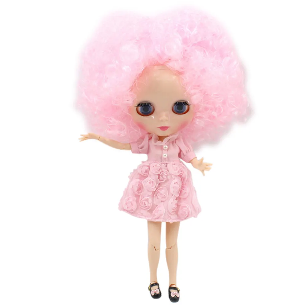 Кукла Blyth ICY DBS розовые маленькие кудрявые волосы с большими волосами шарнирные