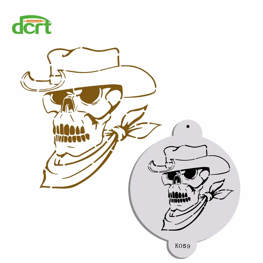 Хэллоуин череп пиратский торт трафареты лазерная резка формы украшения торта