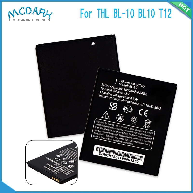 Mcdark 1800 мАч аккумуляторы высокой производительности для THL BL 10 BL10 Батарея T12