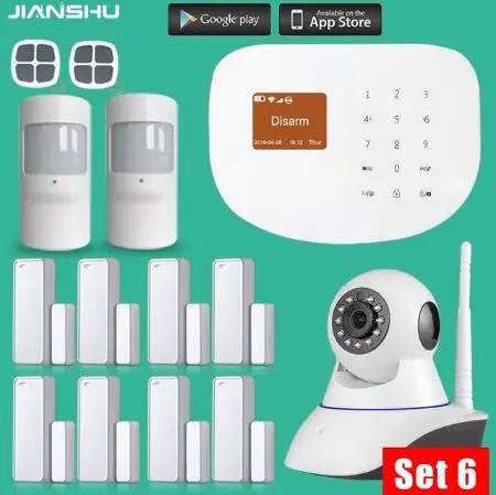 Система сигнализации с Wi Fi и GSM 433 МГц датчиком движения мини камерой 720P|door