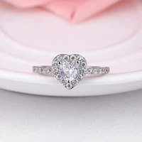 wedding ring white cubic zirconia cz silver color fashion jewelry heart rings size 5 6 7 8 9 ar2071