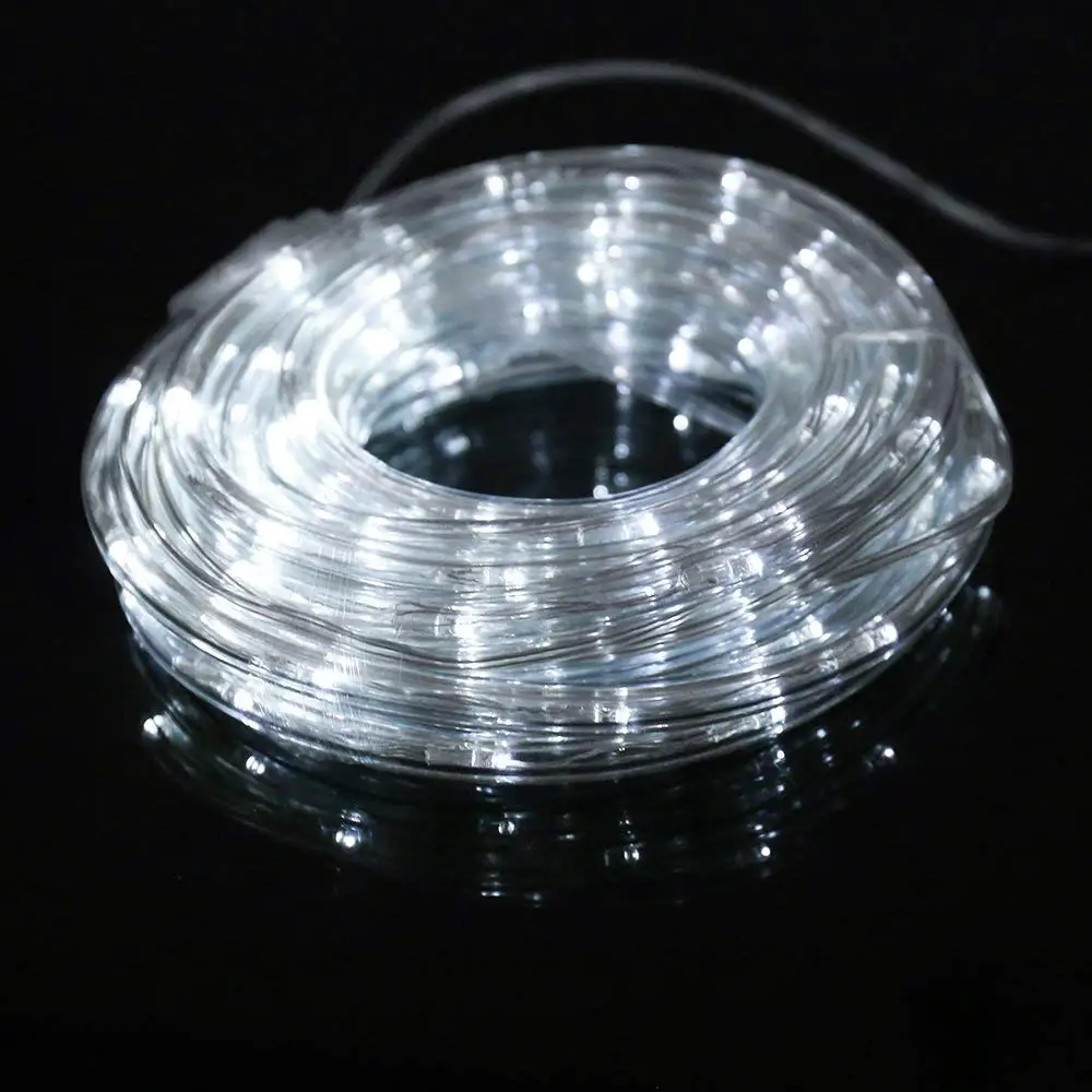 White 10 м праздничный светильник s солнечный Радужный трубчатый светильник Сказочный Рождественский декоративный светильник s наружный для свадебной вечеринки декоративный - Испускаемый цвет: White
