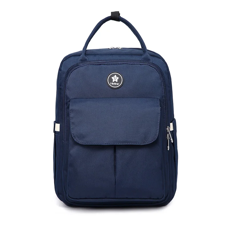 Navy Blue Heine светильник для подгузников водонепроницаемый мумия твердый множественный рюкзак сумка большая емкость дорожная сумка для кормления Портативная сумка для подгузников Сумка - Цвет: Navy Blue