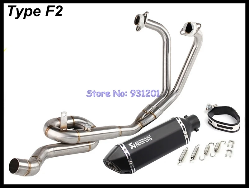 Для Yamaha YZF R3 R25 MT03 мотоцикл глушитель полная система без шнуровки передние