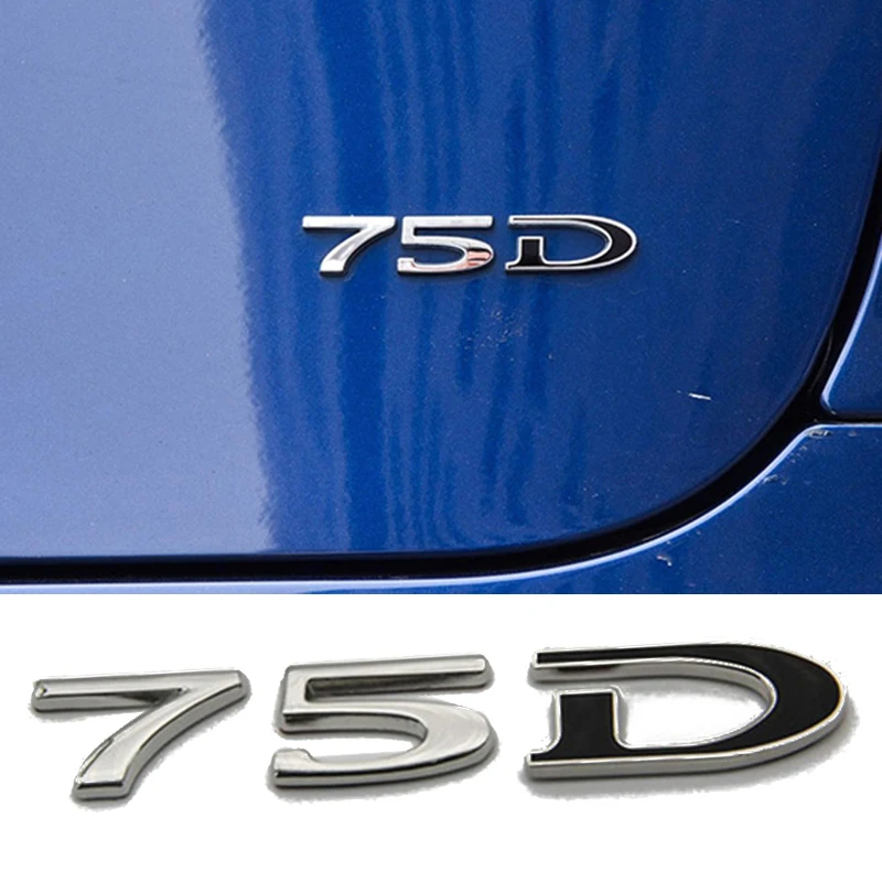 Эмблема слово P100D письмо логотип значок для Tesla модель S модель X P100D 90D 85D и т. Д