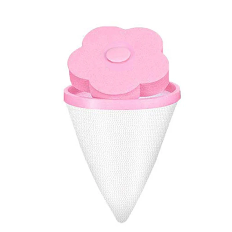 Розовый 3Pcs/set Washing Machine Filter Bag Hair Remover Floating Universal Net Bag Hair Removal Decontamination Filter Laundry Bag - Цвет: Розовый