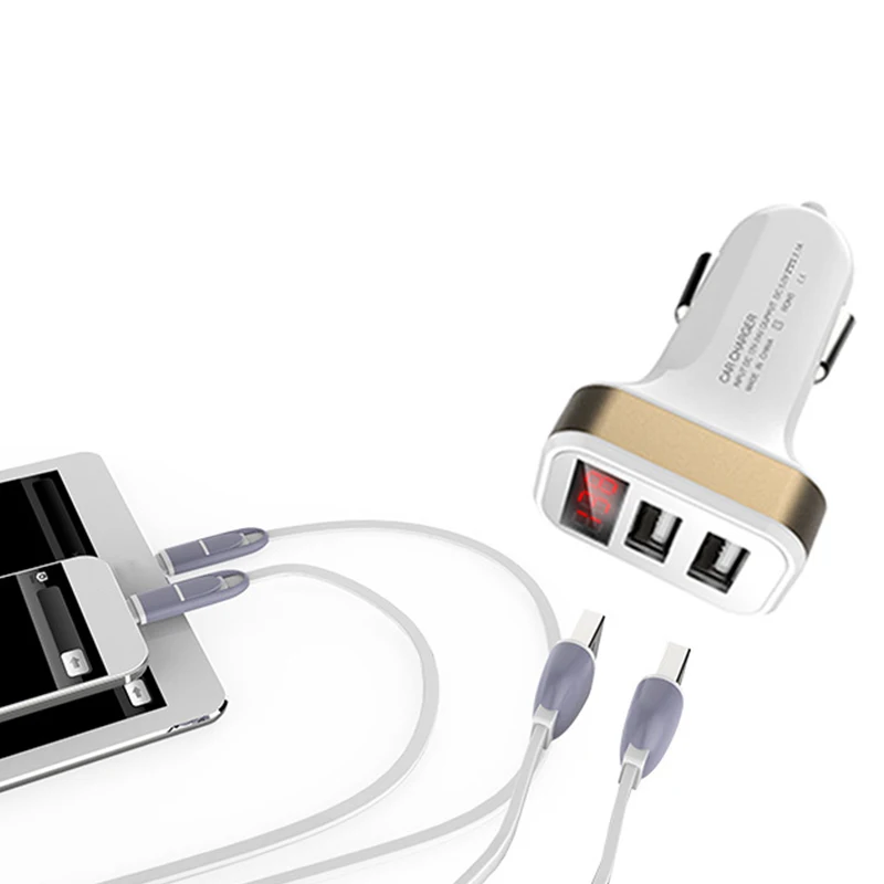 2.1A двойной USB порт зарядное устройство s цифровой светодиодный дисплей