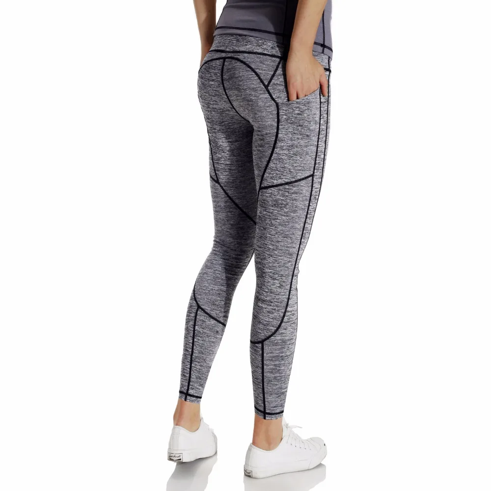 Кальсоны йоги Лоскутная Карандаш брюки женщина Высокая Талия Fit Sport Тесная