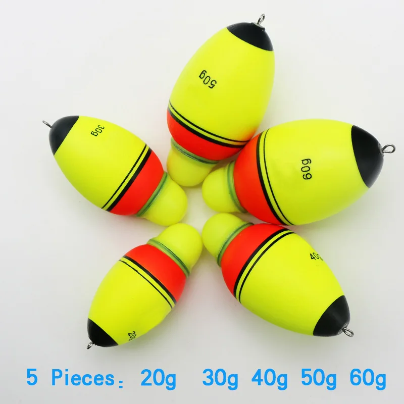 set 5 шт. светящийся рыболовный поплавок Boia Foam Тип светодиодный рыболовный светильник палка поплавок Буй электронный светящийся ночной набор поплавков для рыбалки YF1 - Цвет: set