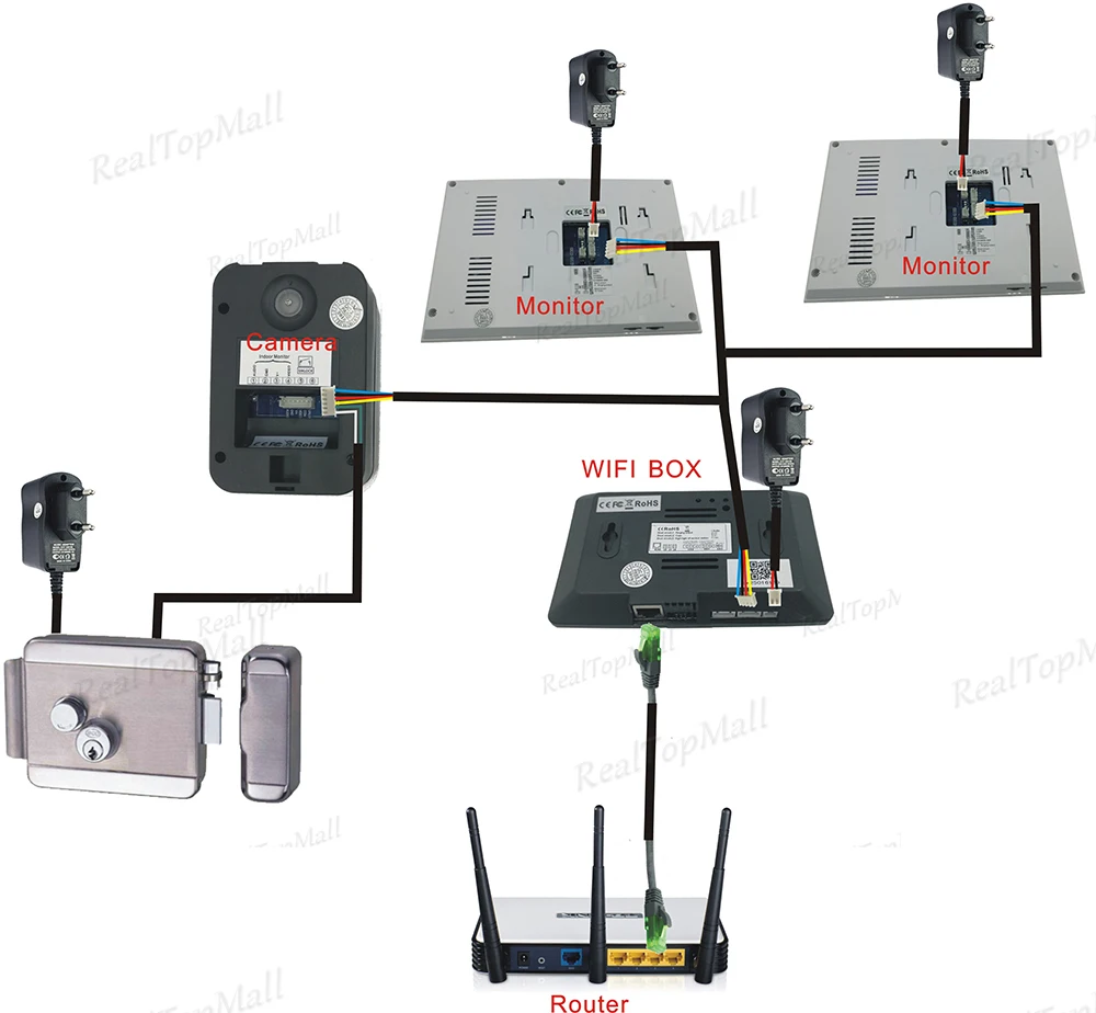 Беспроводной WiFi IP видео домофон видео запись домофон " ЖК-монитор 700TVL ИК камера Поддержка Android iPhone APP 1V2