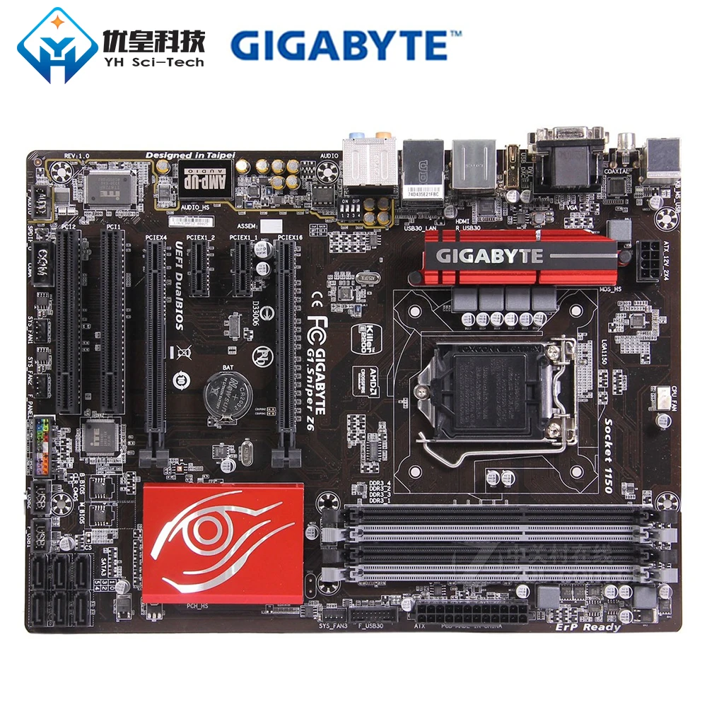 Gigabyte G1.Sniper Z6 Intel Z97 оригинальная б/у настольная материнская плата LGA 1150 Core i7 i5 i3 DDR3 32G