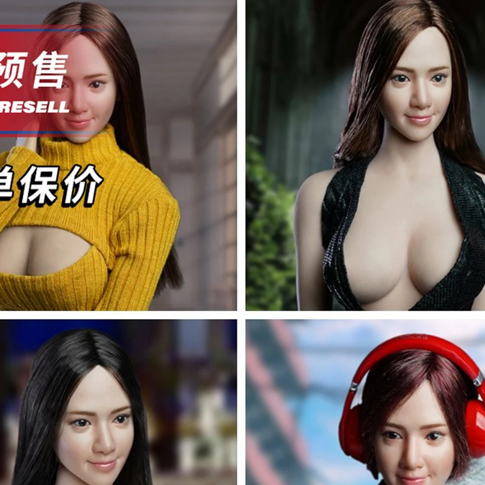 Модель головы для женщин 1/6 блонд красные черные волосы Размер 12 дюймов фигурки