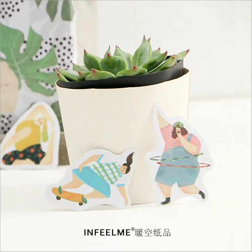 40 шт./пакет Клейкая Бумажная Наклейка для повседневной жизни с изображением