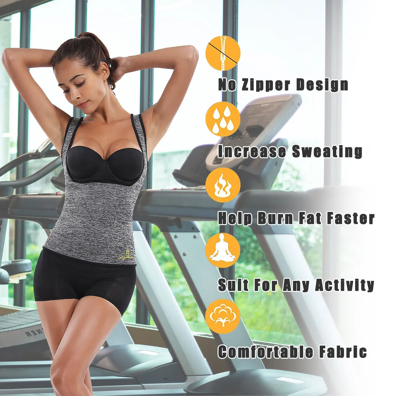 Body Shaper сауна пот Корректирующее белье жилет Женское неопреновое талии тренер Вес потери тренажерный зал тренироваться топы с утяжкой на животе Крозе