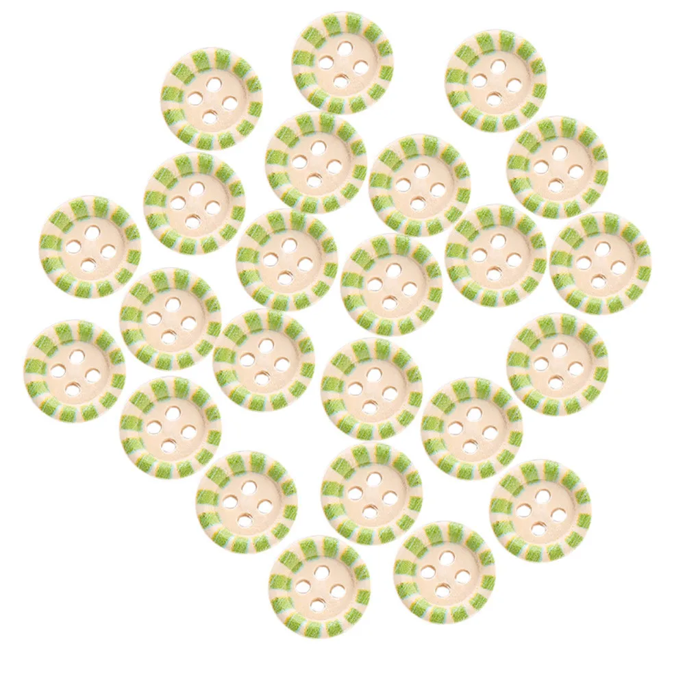 Dropshipping 24pcs Natural Round Wood Love Handmade 4 Holes Buttons Sewing | Дом и сад