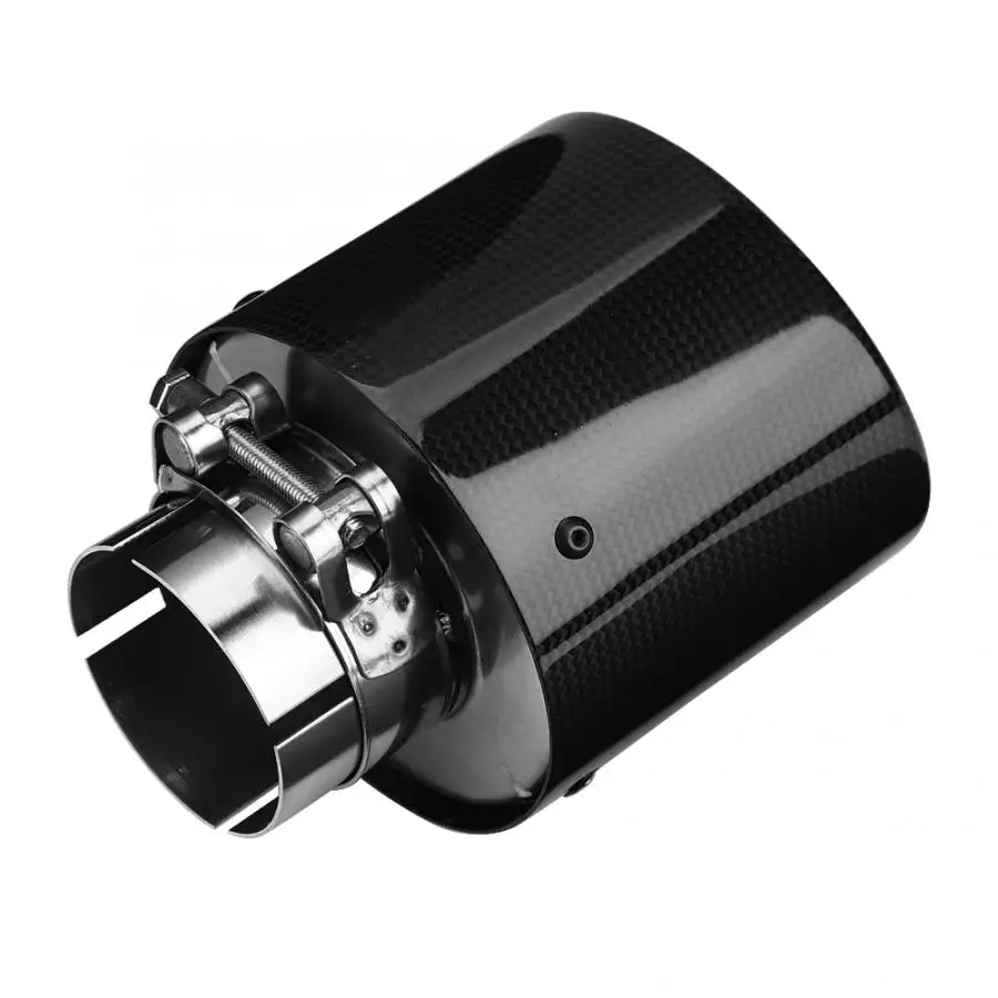 Углеродное волокно стиль автомобиля модифицированный один выход выхлопной