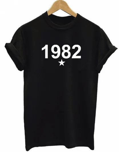 

1982 fashion t shirt moletom do tumblr Unisex back casual top tees t shirt