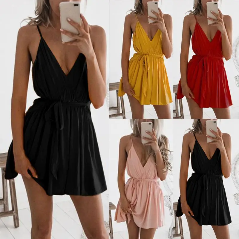 Женское летнее пляжное Плиссированное короткое ТРАПЕЦИЕВИДНОЕ мини платье на