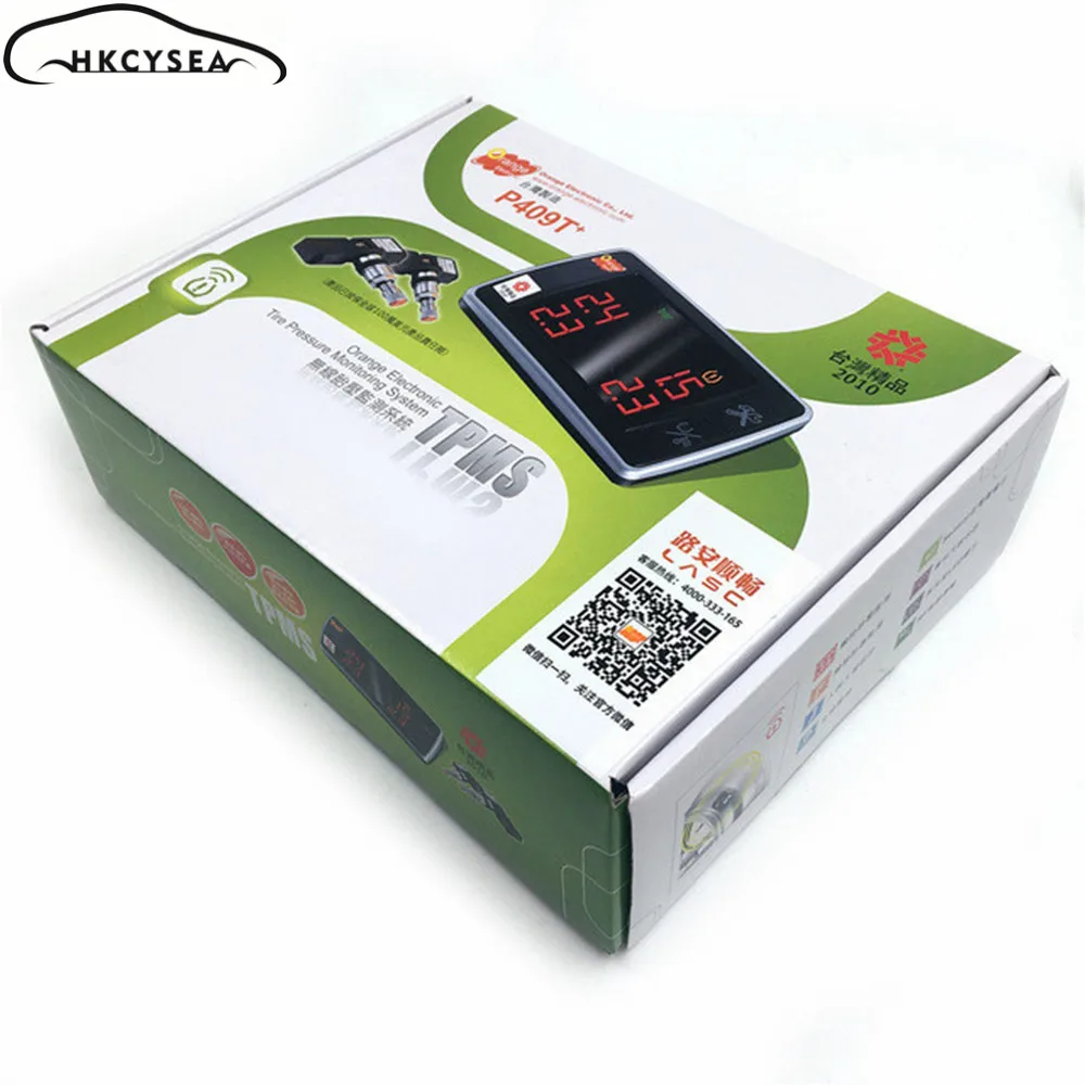 Оригинальный Оранжевый TPMS Датчик P409T + высокояркий светодиодный дисплей 4