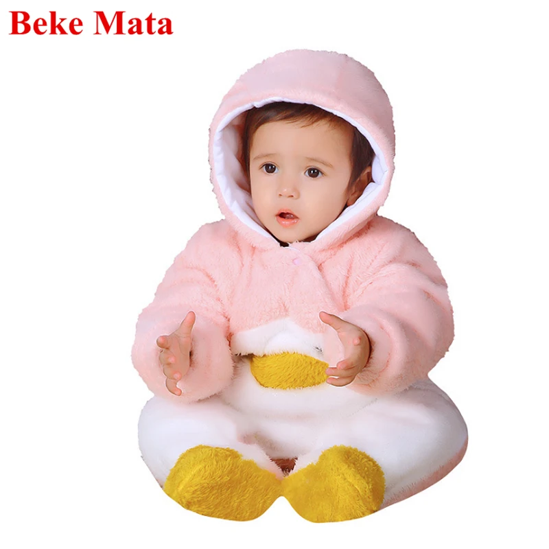 Комбинезон для новорожденных BEKE MATA зимний хлопковый комбинезон с капюшоном и