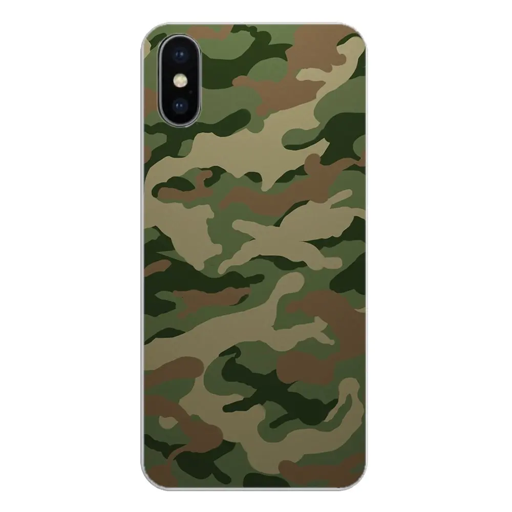 Colorful Army Camo Camouflage Skin pop art Silicone Phone Shell Cover For Apple iPhone 4 4S 5 5S 5C SE 6 6S 7 8 X XR XS Plus MAX |