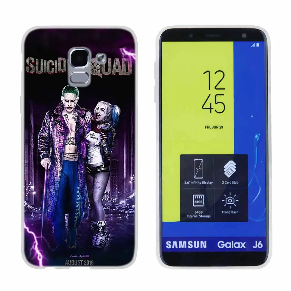 as the picture 03 Мягкий чехол из ТПУ для samsung Galaxy J6 J8 J3 J5 J7 J4 Plus EU Prime Pro Ace j610 Joker and Harley Quinn - Цвет: as the picture 03
